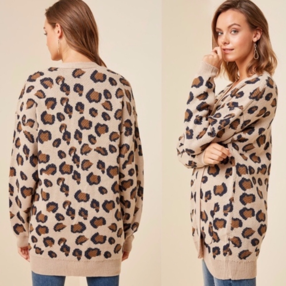 ROXY Leopard Print Cardigan - Picture 2 of 3